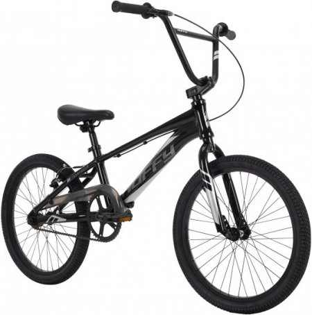 Huffy Enigma 20" BMX Bike for Kids, Aluminum Alloy Frame, Racing BMX Style,Gloss Black