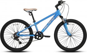 Hiland 20 Inch Kids Mountain Bike Shimano 7-Speed for Youth with Aluminum Alloy Frame Suspension Fork Commuter City Bicycle
