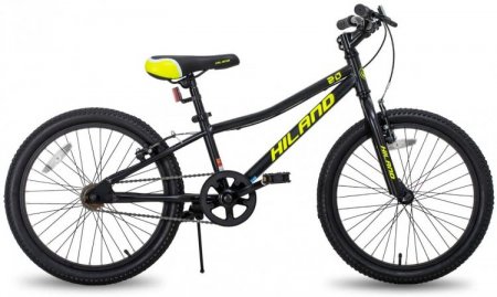 Hiland 20 inch Kids Mountain Bike for Boys, Girls with V-Brake, Black