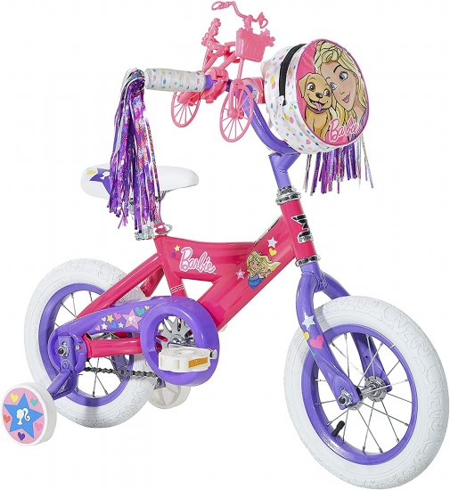 Dynacraft Barbie Kids Bike Girls 12 Inch with Training Wheels