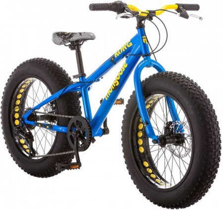 Mongoose Kong Fat Tire Mountain Bike for Kids, 20-Inch Wheels, Blue