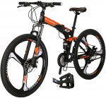 Eurobike Mountain Bike G7 21 Speed Folding Bike Dual Disc Brake 27.5 Inches Wheel Dual Suspension Bicycle