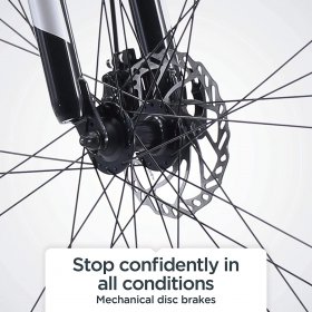 Schwinn GTX Comfort Adult Hybrid Bike, Dual Sport Bicycle, Aluminum 16-20-Inch Frame, Black/Yellow
