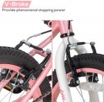 Hiland 20 inch Kids Mountain Bike for Boys, Girls with V-Brake, Pink