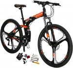 Eurobike Mountain Bike G7 21 Speed Folding Bike Dual Disc Brake 27.5 Inches Wheel Dual Suspension Bicycle