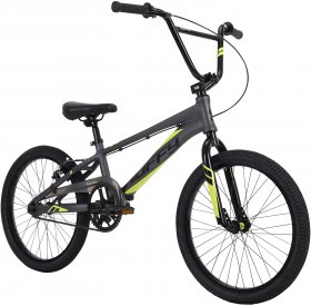 Huffy Enigma 20" BMX Bike for Kids, Aluminum Alloy Frame, Racing BMX Style,Matte Black
