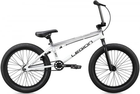 Mongoose Legion L20 Freestyle Youth BMX Bike Line for Beginner-Level to Advanced Riders, Steel Frame, 20-Inch Wheels, White